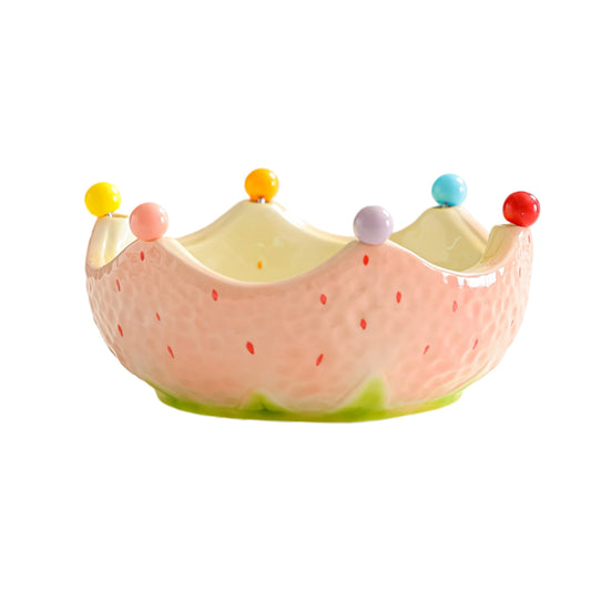 Cute Fruit Fork Set Ceramic Jar 6pcs Dessert Picks Reusable